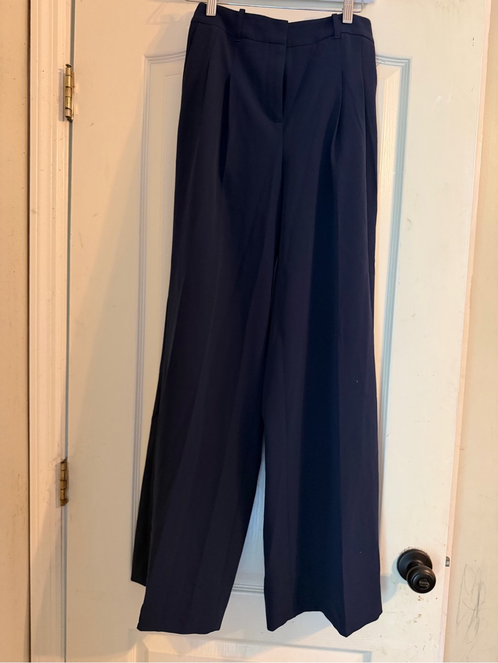 White House Black Market Navy Wide-Leg Dress Pants